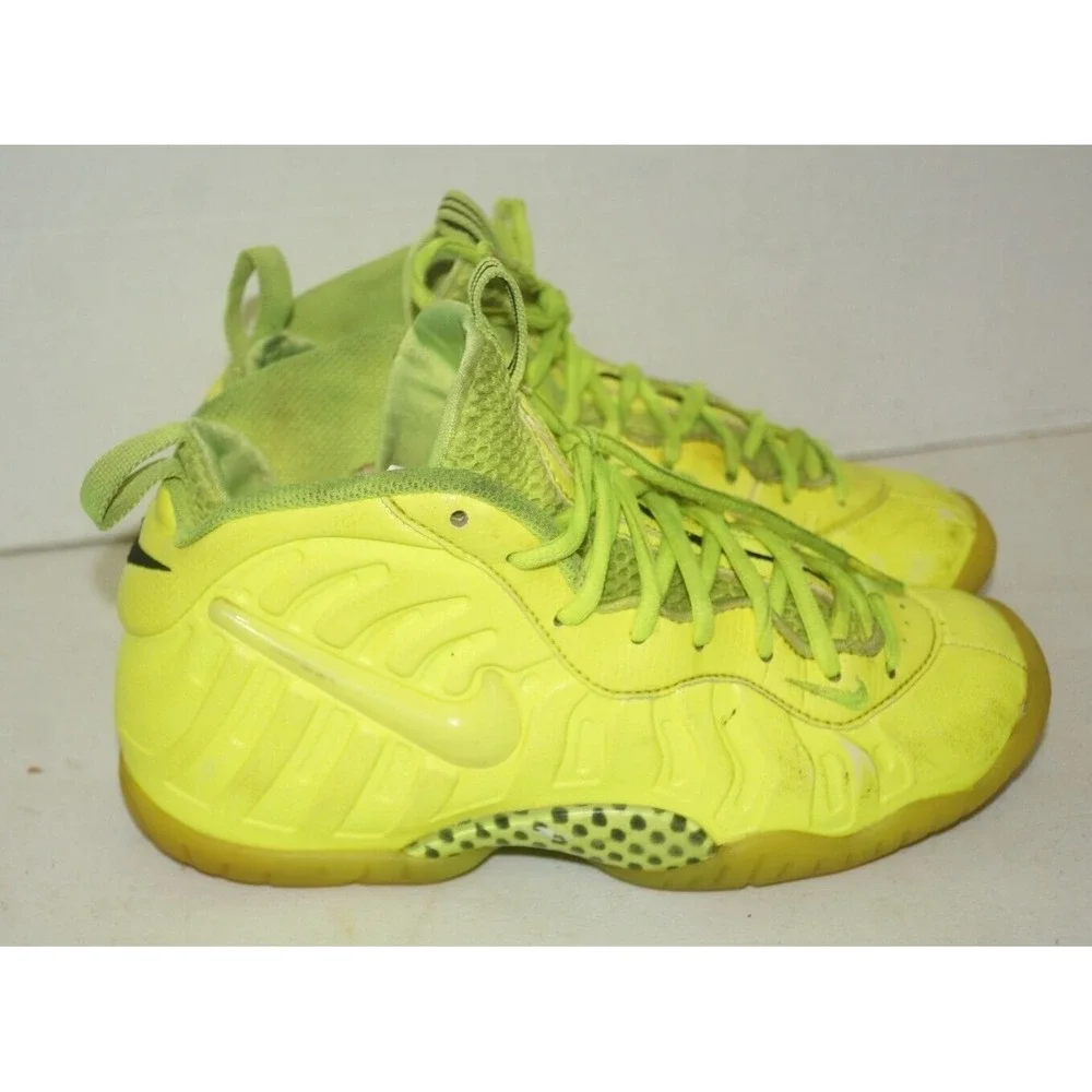Nike Foamposite Pro Volt Lime Green Shoes GS Size 5y